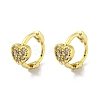 Brass Micro Pave Cubic Zirconia Hoop Earring EJEW-C088-01F-G-1