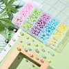 605Pcs 15 Style Spray Painted ABS Plastic Imitation Pearl Beads OACR-YW0001-34-5