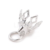 Flower Rack Plating Brass Filigree Bead Cap Bails KK-L102-27P-2
