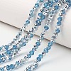 Electroplate Transparent Glass Beads Strands EGLA-A034-T2mm-M18-1