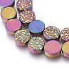 Electroplated Non-magnetic Synthetic Hematite Beads Strands G-P392-X04-2
