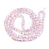 Electroplate Opaque Solid Color Glass Beads Strands X-EGLA-N002-42-01-2