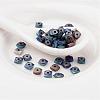 Frosted Square Electroplate Non-Magnetic Synthetic Hematite Beads X-G-P046-08-3