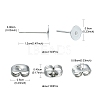 100Pcs 304 Stainless Steel Stud Earring Findings STAS-YW0001-43D-5