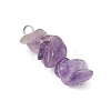 3Pcs Natural Rose Quartz & Amethyst & Lapis Lazuli Chip Beaded Constellation Pendants PALLOY-JF03043-07-4