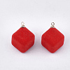 Flocky Acrylic Pendants FIND-T046-30-06-2