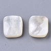 Natural White Shell Mother of Pearl Shell Cabochons SHEL-R047-15-2