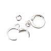  Brass Huggie Hoop Earring Findings & Open Jump Rings KK-TA0007-84B-S-7