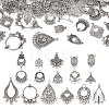 96Pcs 16 Style Tibetan Style Alloy Chandelier Component Links FIND-TA0002-58-1