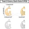 16Pcs 2 Colors Valentine's Day 304 Stainless Steel Charms STAS-UN0030-74-5
