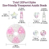120Pcs 6 Styles Eco-Friendly Transparent Acrylic Beads TACR-YW0001-89-3