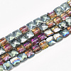 Electroplate Glass Beads Strands X-EGLA-S176-02-B01-1