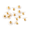 Brass Bullet Clutch Earring Backs X-KK-I057-G-4