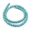 Natural Magnesite Round Beads Strands TURQ-G148-03-6mm-3