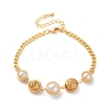 Brass Link Bracelets for Women BJEW-P342-11G-1