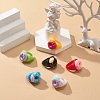 Cute 3D Resin Finger Ring RJEW-JR00538-01-2