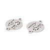 201 Stainless Steel Connector Charms STAS-G296-17P-2