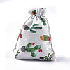 Polycotton(Polyester Cotton) Packing Pouches Drawstring Bags ABAG-T007-02L-3