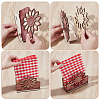 4Bags Sunflower Wood Napkin Holder AJEW-GO0004-72-3