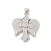 Brass Micro Pave Cubic Zirconia Pendants KK-U047-04P-1