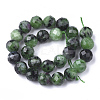 Natural Ruby in Zoisite Beads Strands G-S345-8mm-003-2
