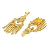 Bohemia Zinc Alloy Rhinestone & Resin Clip-on Earrings EJEW-C089-03G-2