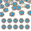 Tibetan Style Alloy with Resin Imitation Turquoise Connector Charms FIND-TAC0035-47AS-11-2