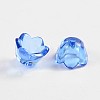 Lt.Blue Dyed Transparent Acrylic Flower Beads X-PL548-8-2