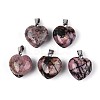 Natural Rhodonite Pendants G-T143-49F-1