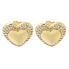 Brass Pave Clear Cubic Zirconia Stud Earrings EJEW-M088-04G-1