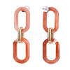 Acrylic & Aluminum Cable Chains Dangle Stud Earrings EJEW-JE04236-M-3