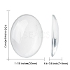 Transparent Oval Glass Cabochons GGLA-R022-40x30-2