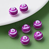 Opaque Striped Acrylic Beads MACR-S373-27A-02-6