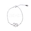 925 Sterling Silver Link Bracelets BJEW-BB59995-A-1