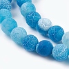 Natural Crackle Agate Beads Strands G-G055-8mm-2-3