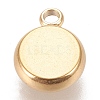 Ion Plating(IP) 304 Stainless Steel Pendant Cabochon Settings X-STAS-K202-03B-G-2