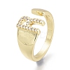 Brass Micro Pave Clear Cubic Zirconia Cuff Rings RJEW-F103-13R-G-3