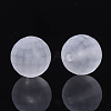 Transparent Frosted Acrylic Beads FACR-N004-002-2