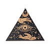 Triangle Rustic Boho Wooden Wall-Mounted Decorations AJEW-L091-B03-1