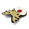 Christmas Theme PU Leather Brooch LS-JEWB-C004-01H-3