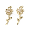 Brass Micro Pave Cubic Zirconia Pendants KK-C107-09A-G-1