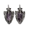 Natural Amethyst Faceted Big Pendants G-L524-03AS-07-1