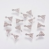Brass Micro Pave Cubic Zirconia Charms KK-A144-038P-1