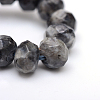 Faceted Rondelle Dyed Natural Sesame Jasper/Kiwi Jasper Bead Strands X-G-R343-6x8-20-4