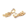 Eco-Friendly Brass Micro Pave Cubic Zirconia Pendants KK-K265-01G-H-2
