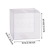Transparent Plastic PET Box Gift Packaging CON-WH0052-6x6cm-2