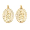 Brass Micro Pave Clear Cubic Zirconia Pendants KK-L275-59G-01-1