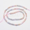 Natural Morganite Round Bead Strands G-I159-4mm-4