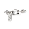Brass Micro Pave Cubic Zirconia Fold Over Clasps KK-U052-39P-1