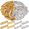 100Pcs 2 Colors Brass Crystal Rhinestone Spacer Bars ALRI-SC0001-61B-1